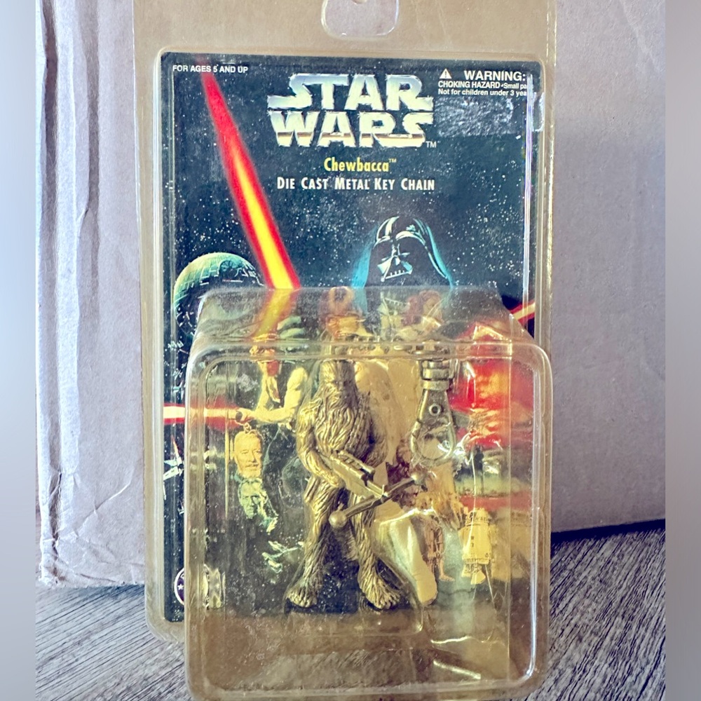 Star Wars Chewbacca Die Cast Metal Keychain 90s